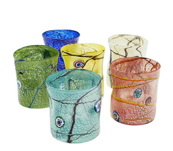 glasses DRINKING venetian tumblers Murano