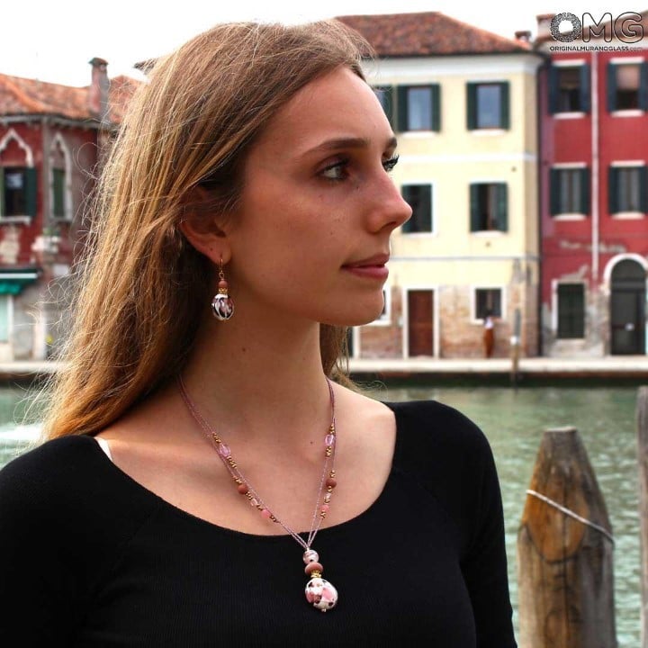 venetian glass jewelry murano glass woman