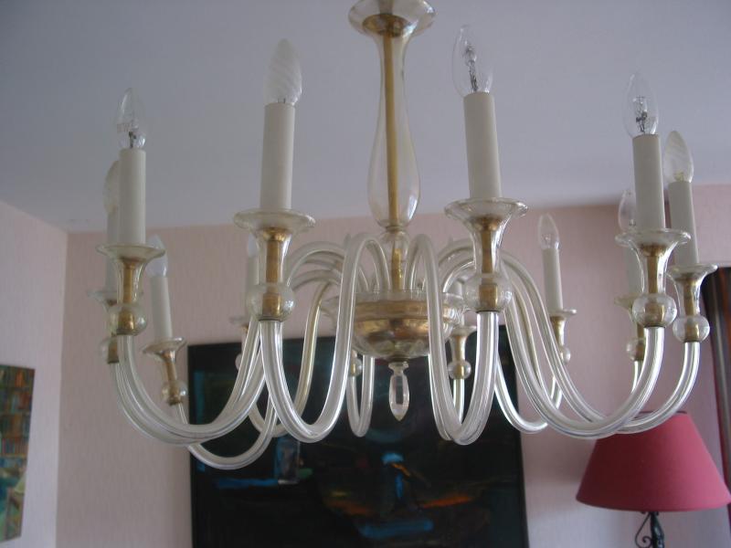 12 arm glass chandelier