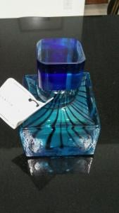 COBALT BLUE PERFUME BOTTLE WITH STOPPER