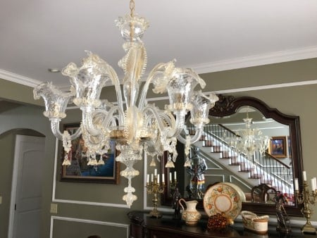 chandelier venetian murano classique