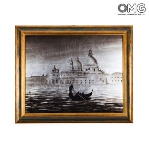 무라노 유리판에 프레임이있는 001-001-picture-with-frame-on-murano-glass-plate