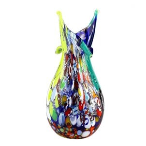 Wahl Murano Vase 28 cm Kronenvase mundgeblasen blau Glas Vase 970 g 1 