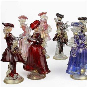 art figurines and busts collection in murano glass