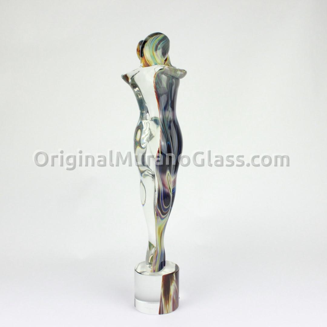 Gigantic 39cm Art Glass Lovers Sculpture Murano Sommerso Technique World Class 