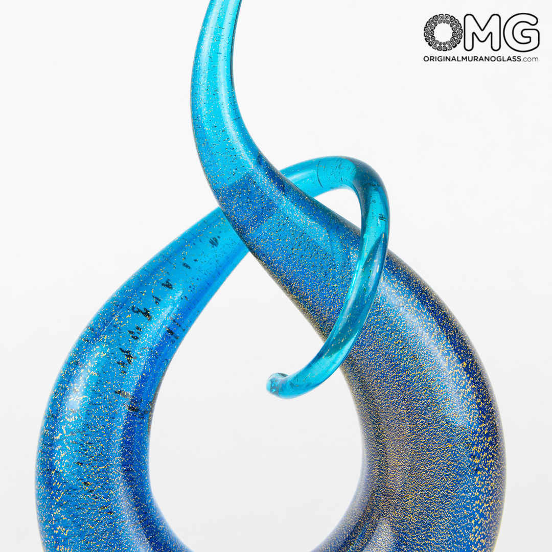 Узел любви - Синий - Original Murano Glass Omg.