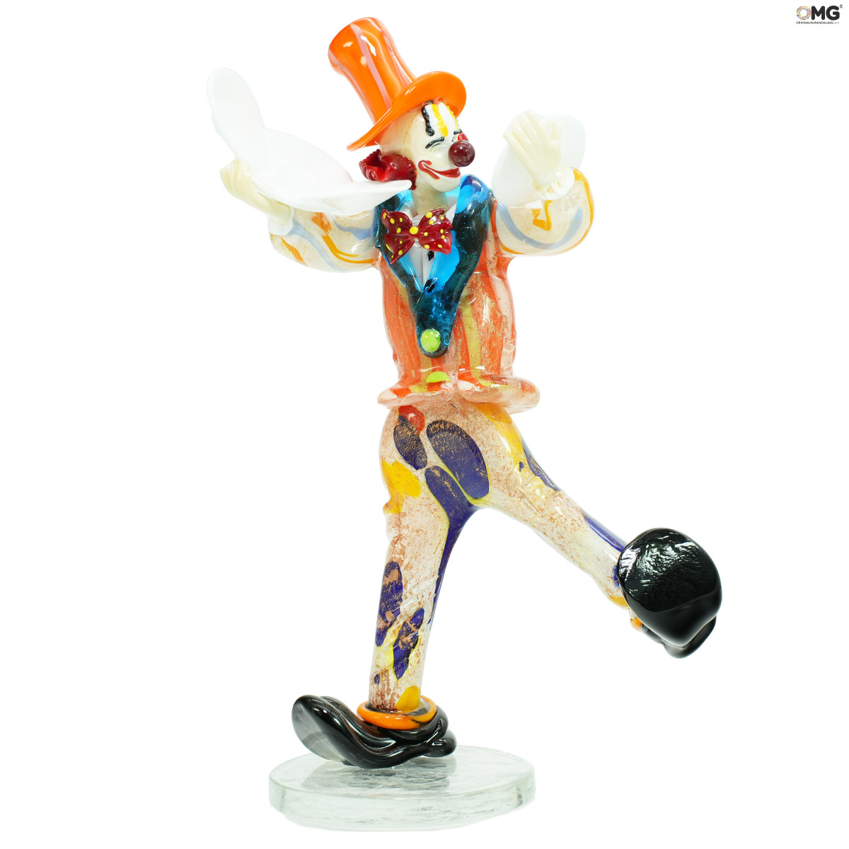 Sculptures & Figurines - Objects of Art glass - Various Collections: Clown  figurine guitarist - Original Murano Glass OMG