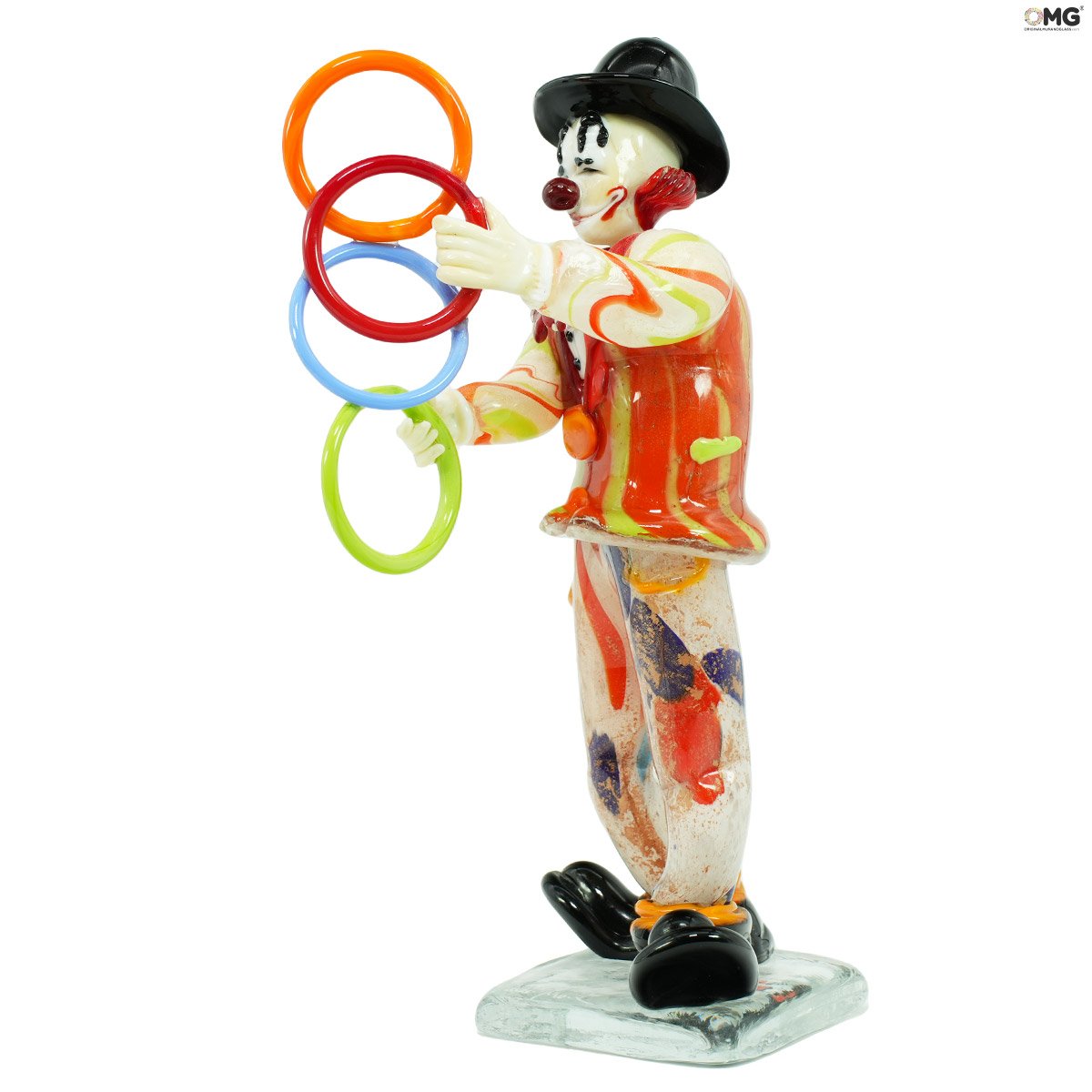 Sculptures & Figurines - Objects of Art glass - Various Collections: Clown  figurine guitarist - Original Murano Glass OMG