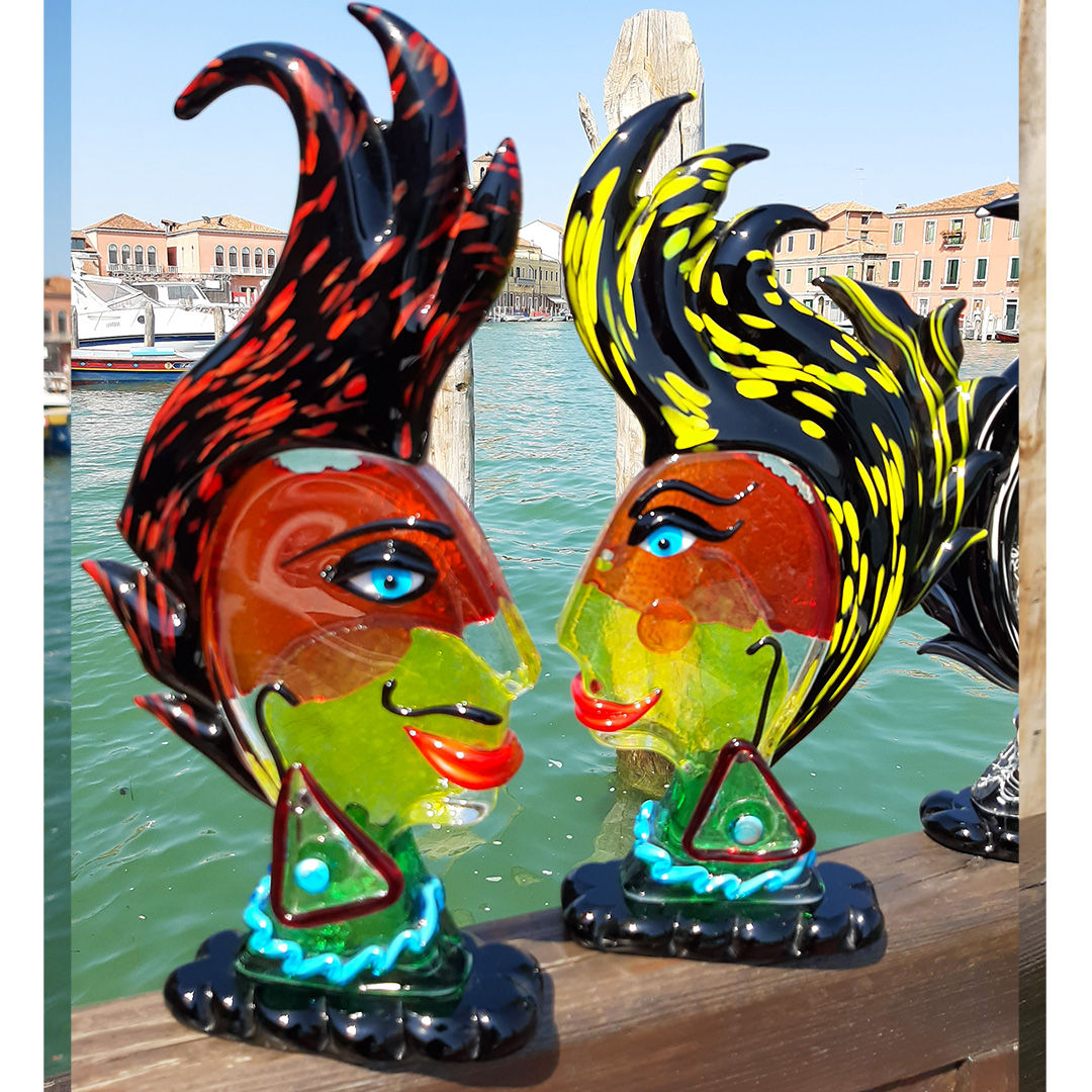 Murano Glass Picasso Head - Buy Now