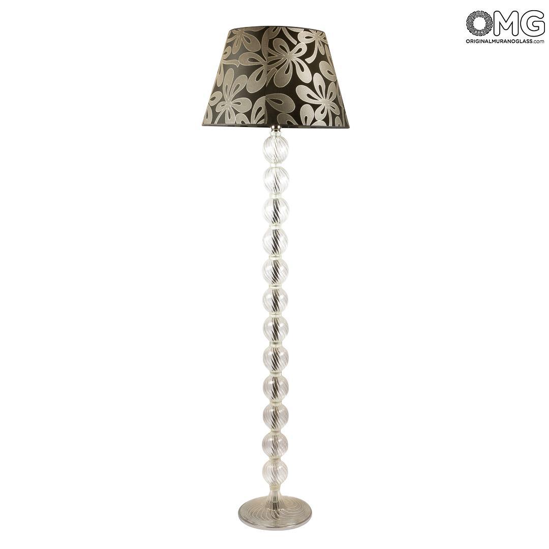 Orchid Floor Lamp Blown Original Murano Glass