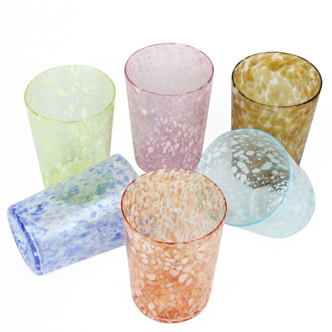 Murano Glass six tumblers for cocktail