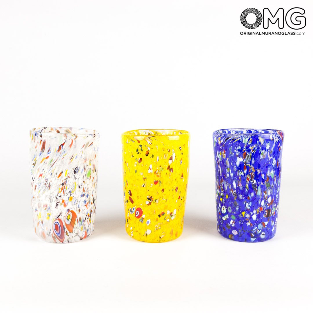 Drinking Glasses Tumblers Murano Sets: Set of 6 Drinking glasses -  Pescheria - Original Murano Glass OMG