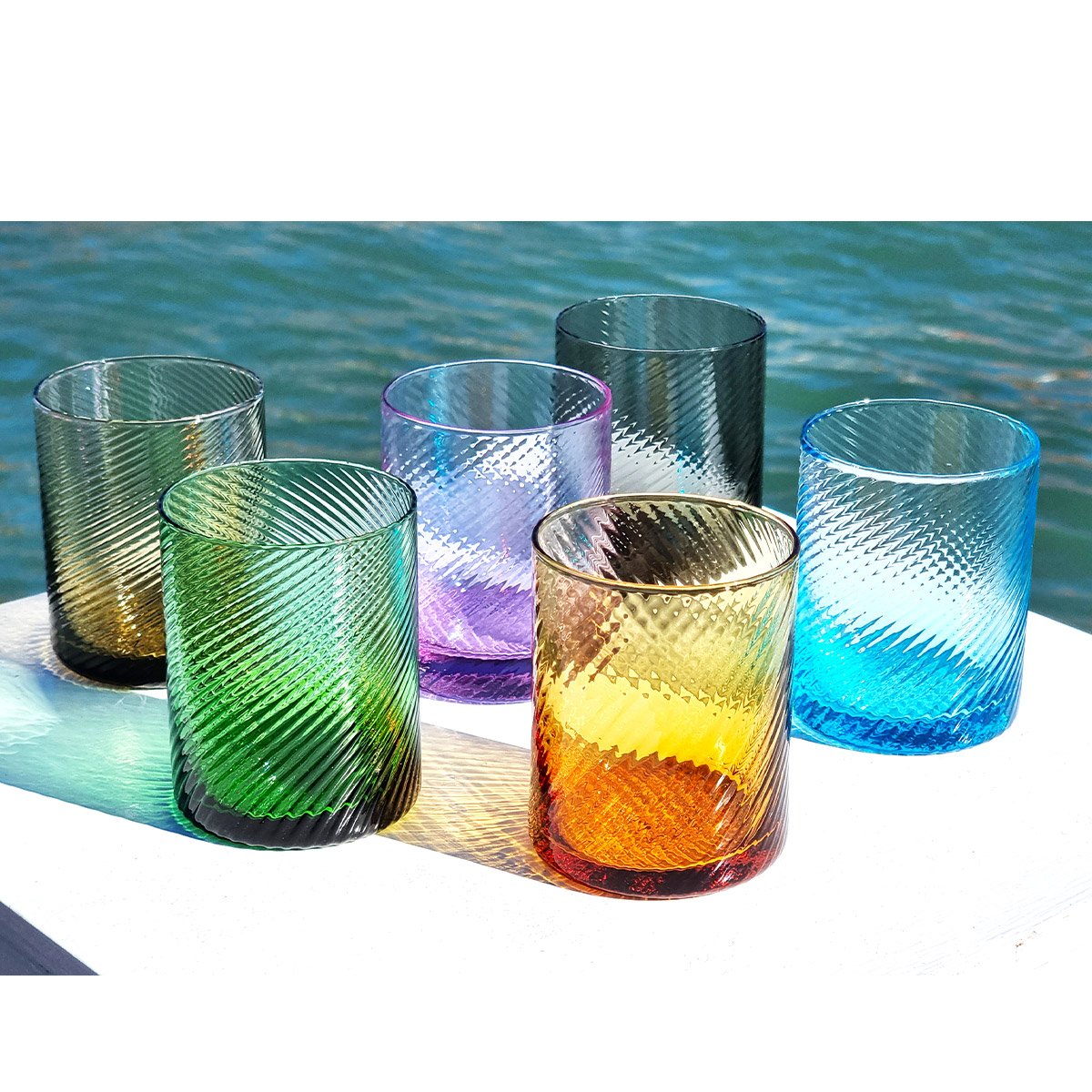 Drinking Glasses Tumblers Murano Sets Drinking Glass Tumbler Set