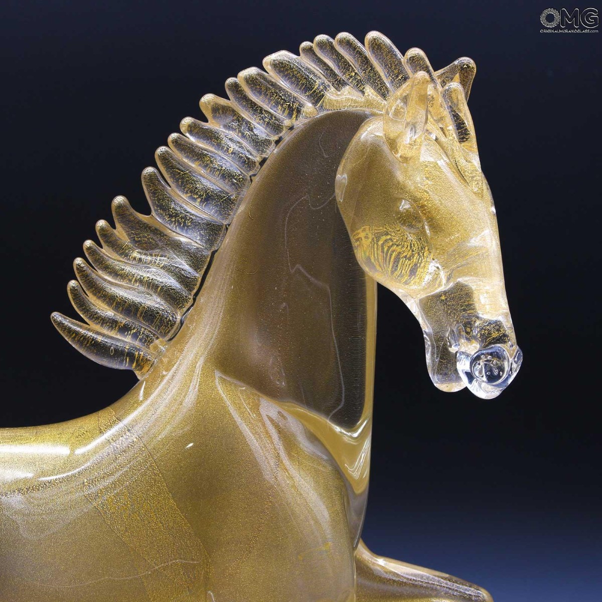 Blown Style Horse Glass Sculpture Made in Russia Animal Tiny Figurine 