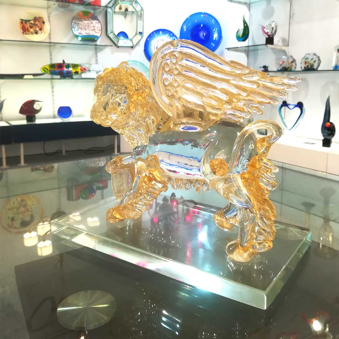 本命ギフト Original - Icon Venice - Lion Mark Saint Murano OMG Glass 工芸品