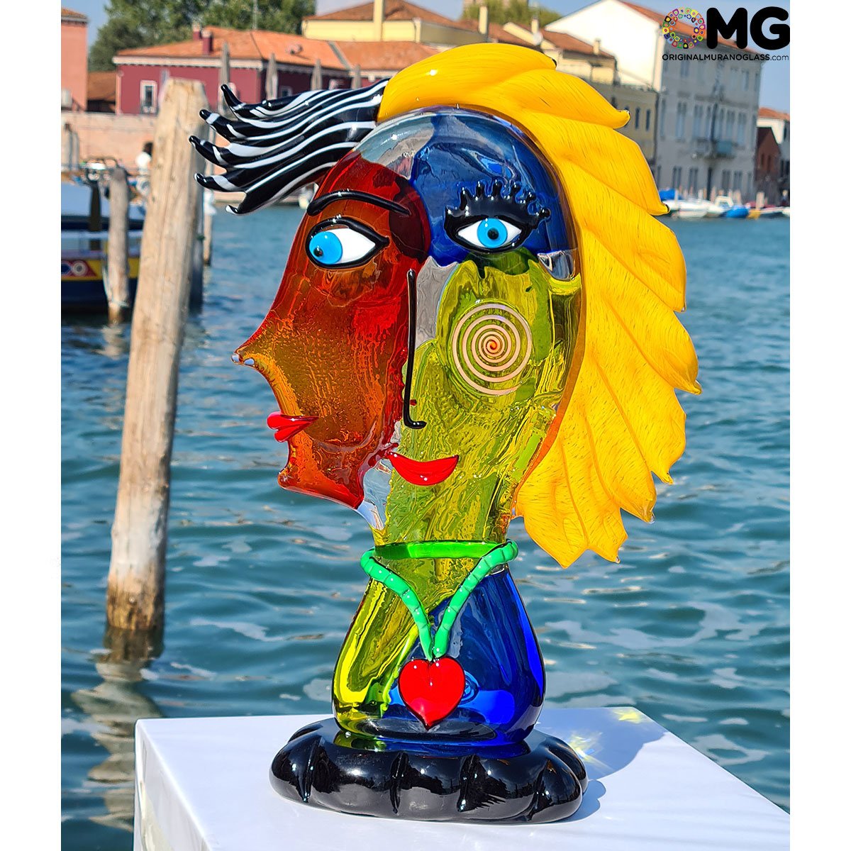 Murano Glass Picasso Head - Buy Now