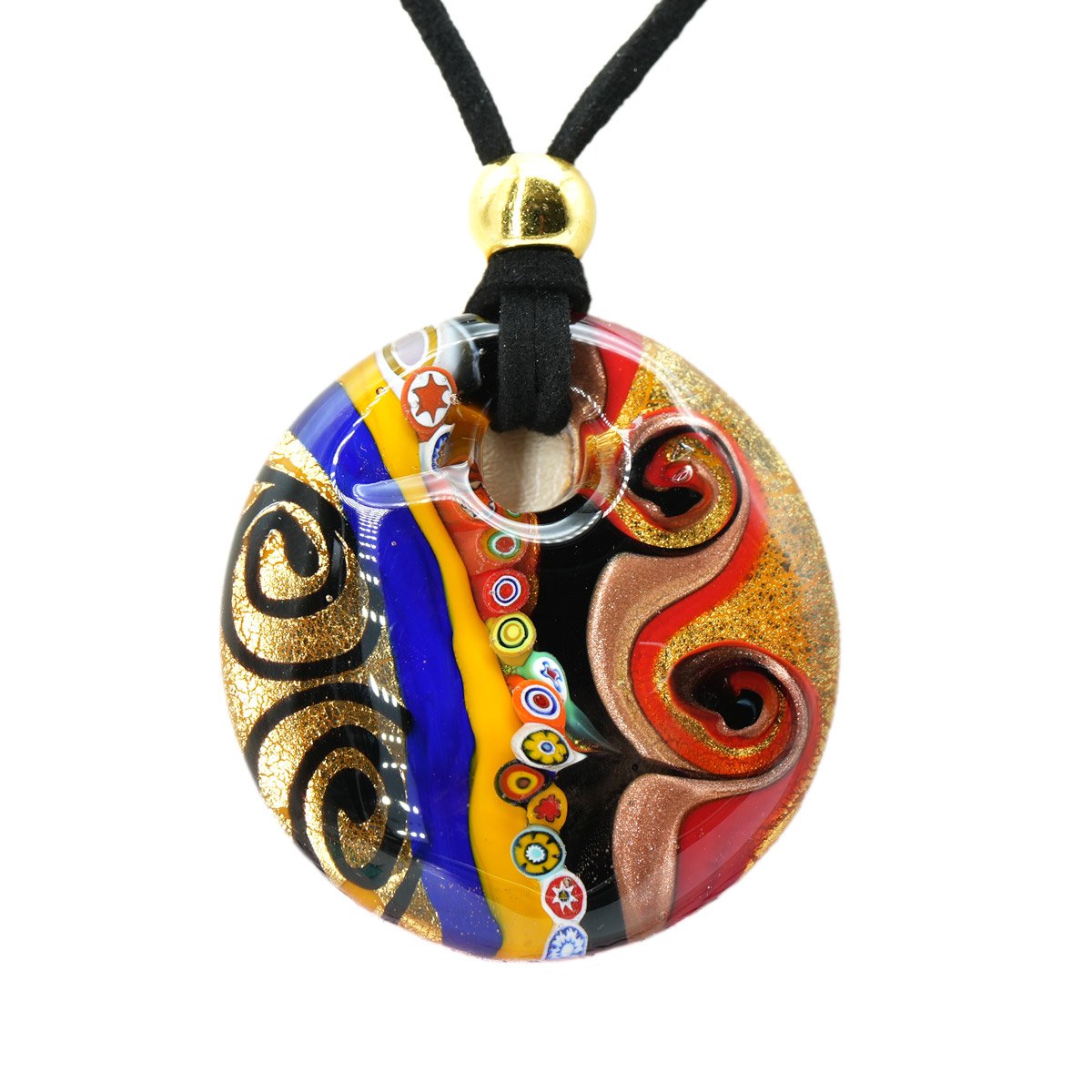 Pendant Collection Necklace Artists Masters Klimt Orignal Murano Glass Omg