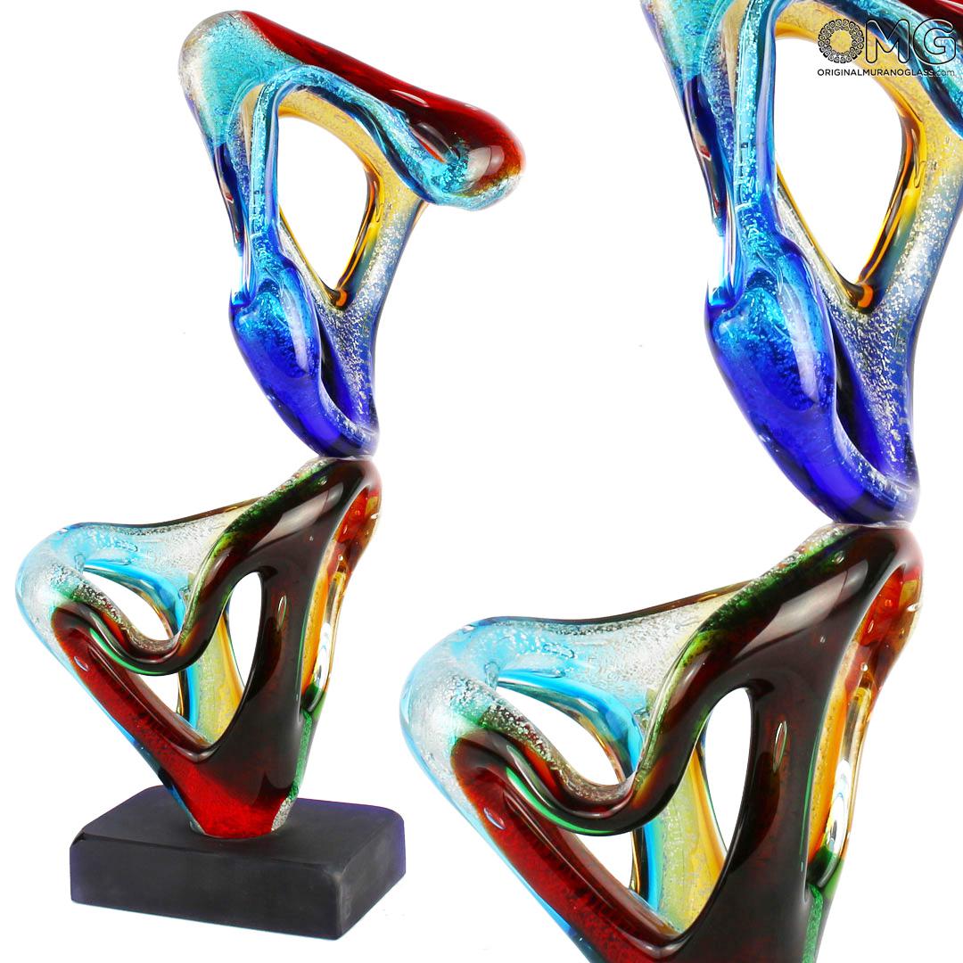 Material Satin Abstract Murano Glass Sculpture