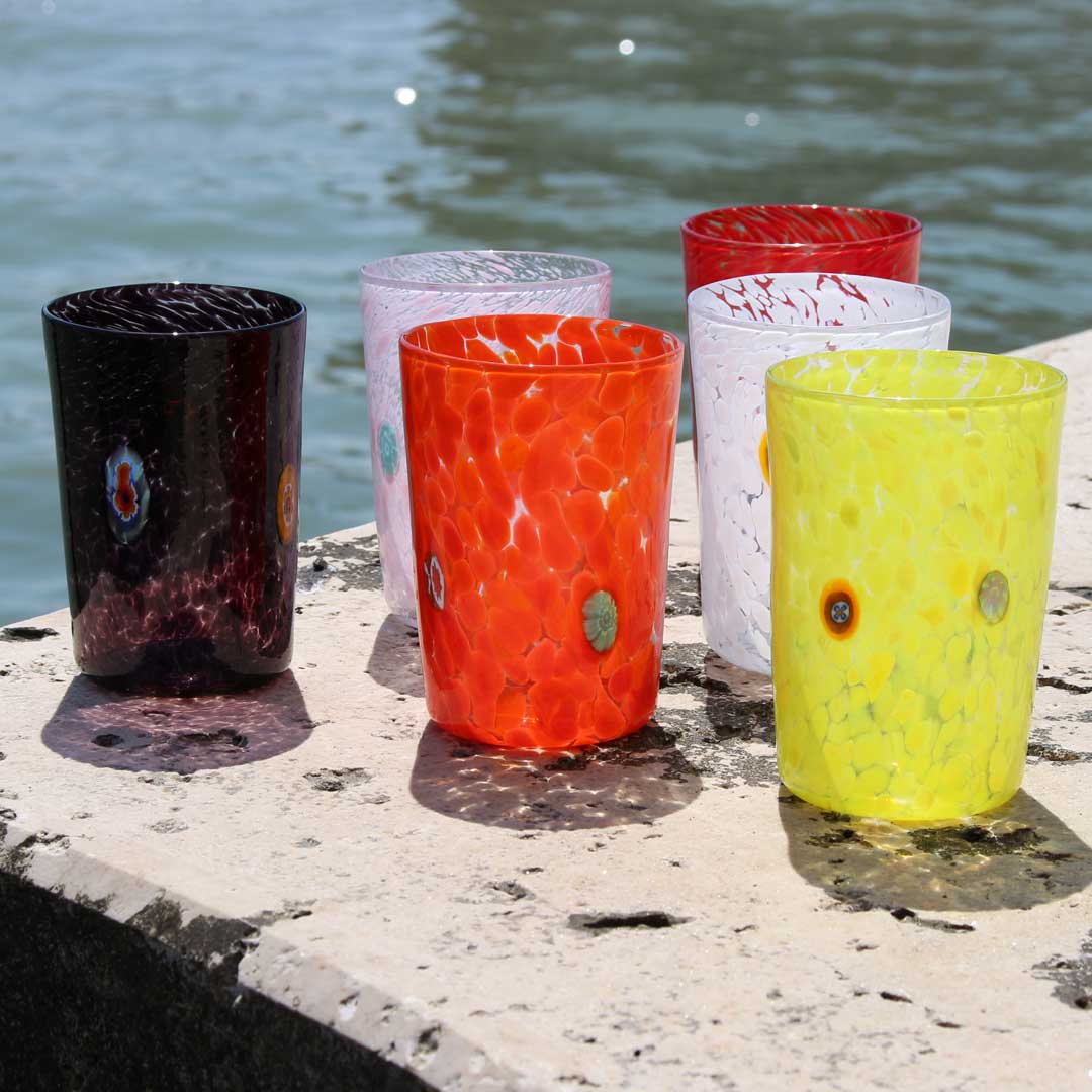 Drinking Glasses Tumblers Murano Sets Set of 6 Drinking glasses