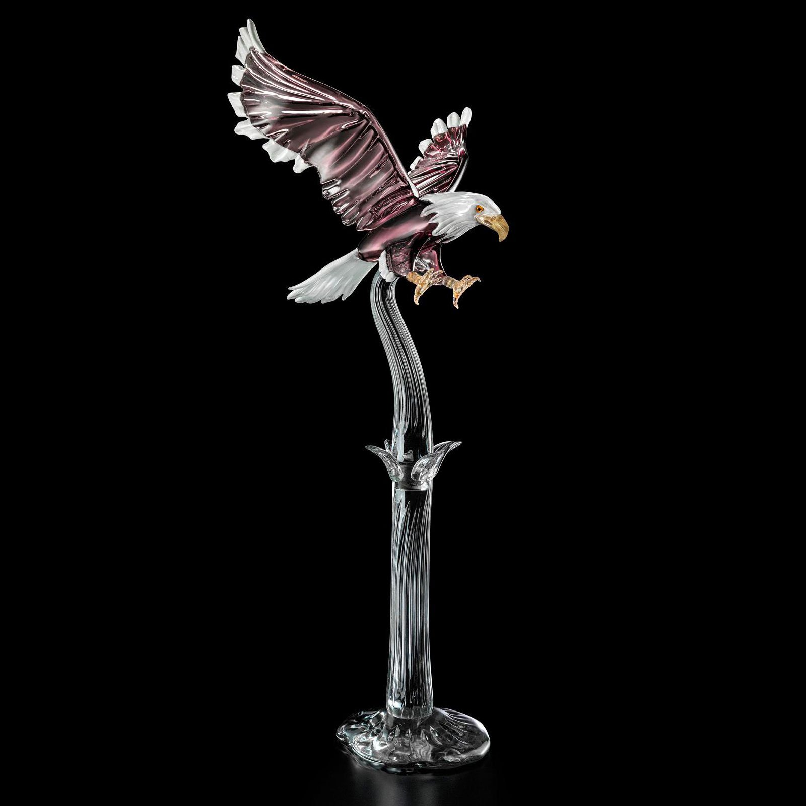 Amerikanischer Adler Skulptur Original Murano Glass Omg