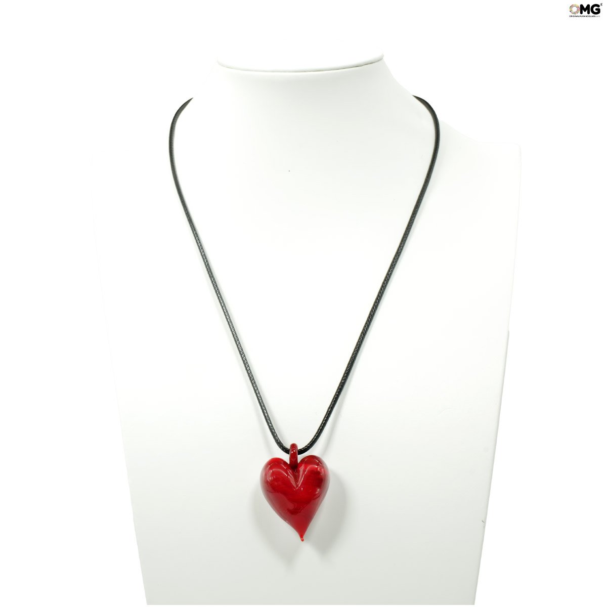 Heart pendant Necklace - Orignal Murano Glass OMG