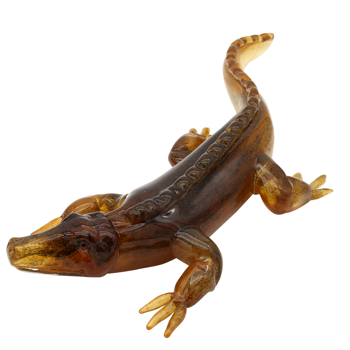 Crocodile Glass Figurine Animal Hand Blown Alligator GTCD005 