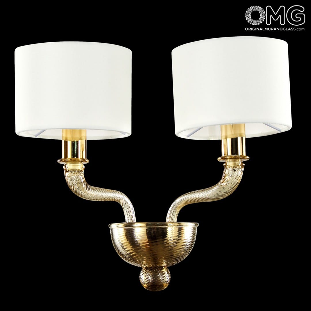 Dubai Wall Lamp Sconce Applique 2 Lights Original Murano Glass