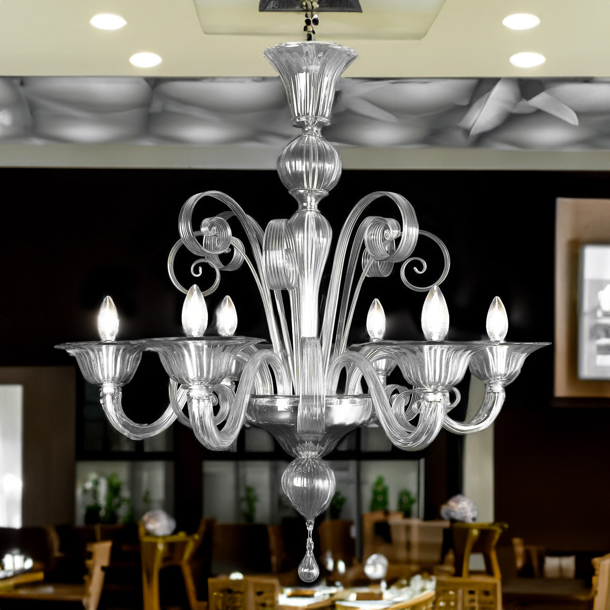 Venetian Chandelier Primiero Pastorale Murano Glass Available in various colors