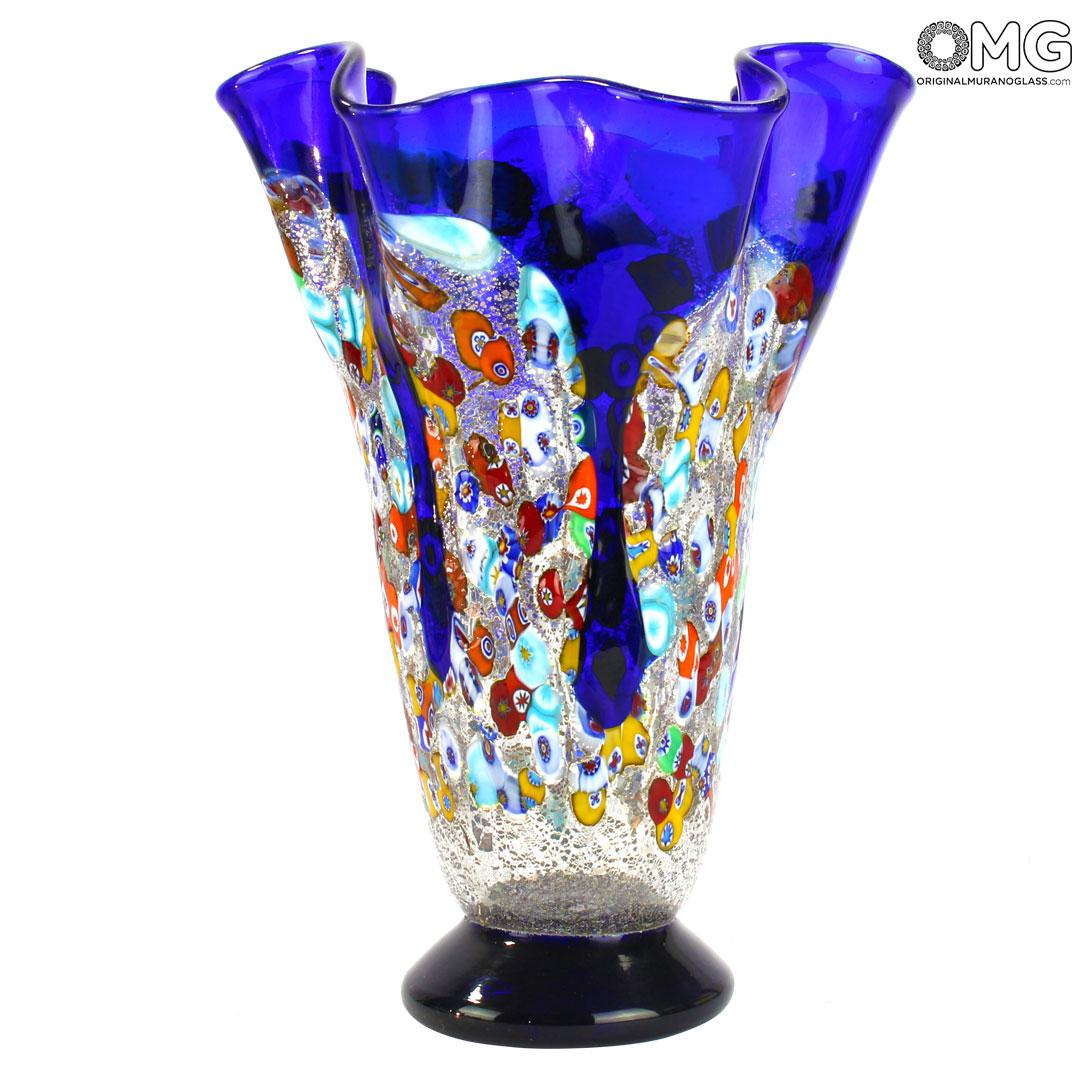 Vaso in vetro soffiato colorato vaso porta fiori decorativo moderno design 