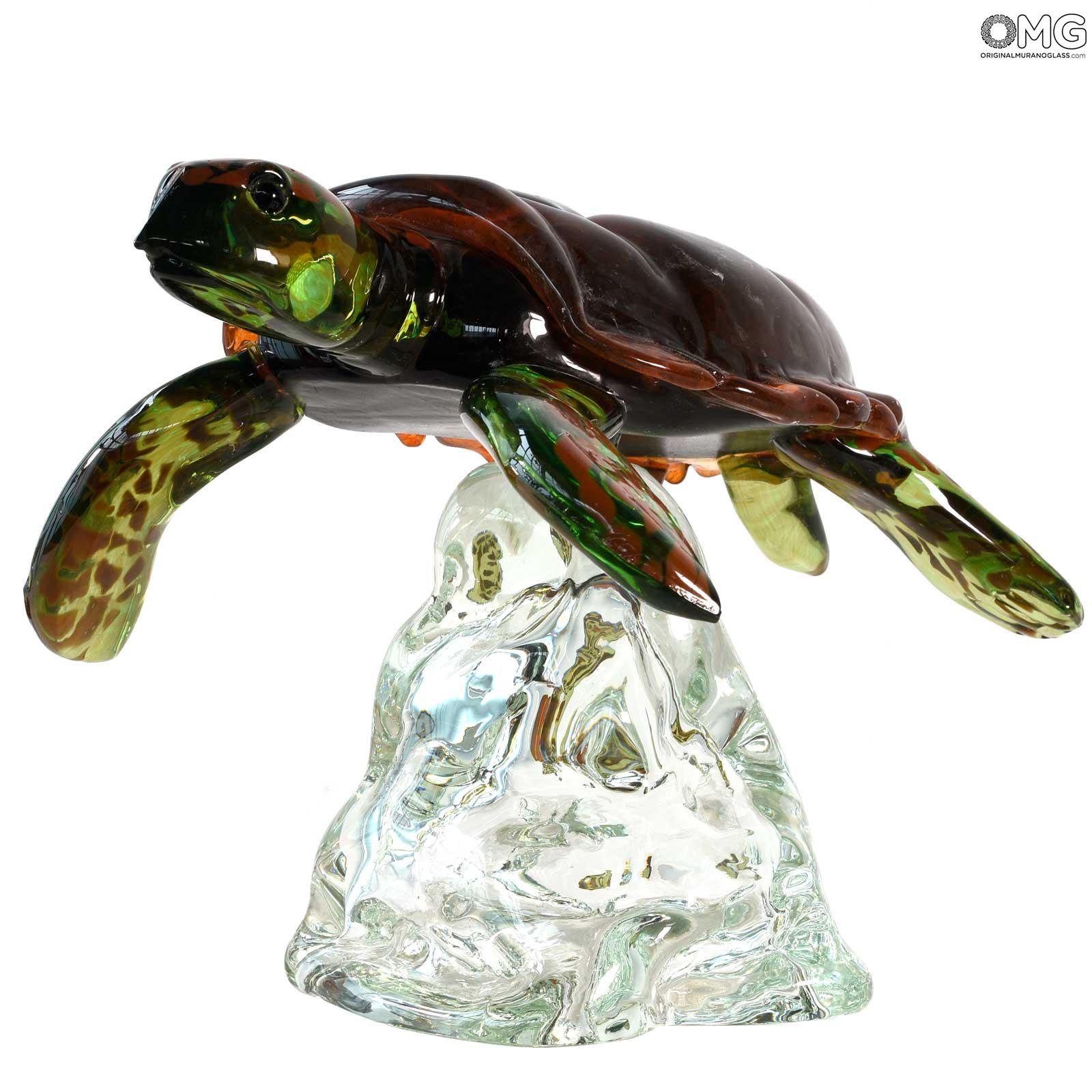 B22 Crocodile Turtle  decor gift Murano blown glass figurine art sculpture 