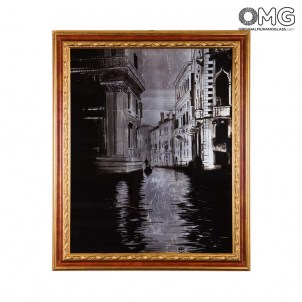 무라노 유리판에 프레임이있는 003-001-picture-with-frame-on-murano-glass-plate