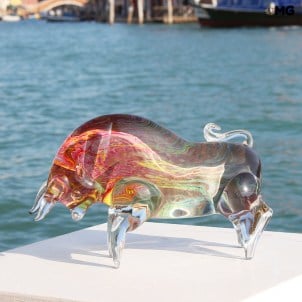 Taureau_sculpture_calcédoine_original_murano_glass_omg_venetian