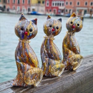 Figurines d'Animaux Vintage en Verre de Murano, Italie, Set de 4 en vente  sur Pamono