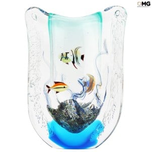 花瓶水族館 - 有熱帶魚 - 原始穆拉諾玻璃 OMG