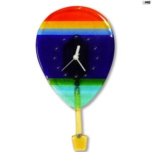 Hot Air Balloon Pendulum Watch - Wall Clock - Murano glass OMG