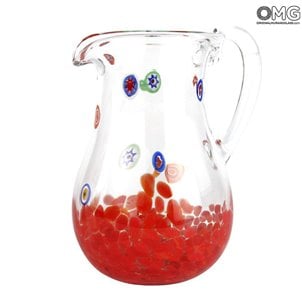 إبريق اليجرو - البقع - زجاج مورانو الأصلي OMG