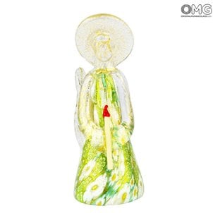 Murrina Millefiori天使-綠色-原裝Murano玻璃OMG