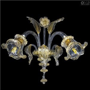 Lámpara de pared Gemma - Oro - Cristal de Murano original
