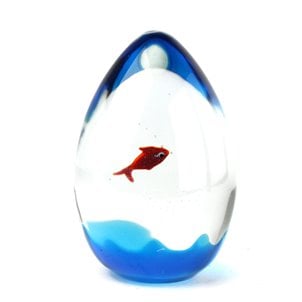Acuario - En forma de huevo - Cristal de Murano original OMG