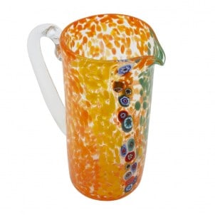 Pitcher Rainbow - Orange - Original Murano Glass OMG 