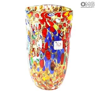 Vase Carnevale - Mélanger les couleurs - Verre de Murano Original OMG