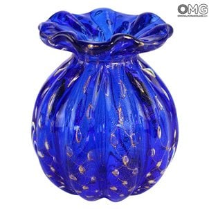 Fashion 60s Buddy Small Vase - Blue Venetian Glass Murano OMG®