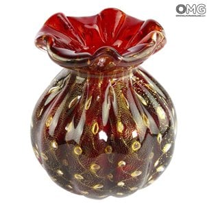 Vaso da moda dos anos 60 Buddy - Red Venetian Glass Murano OMG®