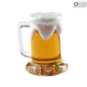 زجاج البيرة - ثقالة الورق - زجاج مورانو الأصلي OMG OMG