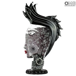 big_head_black_white_woman_murano_glass_sculpture_1