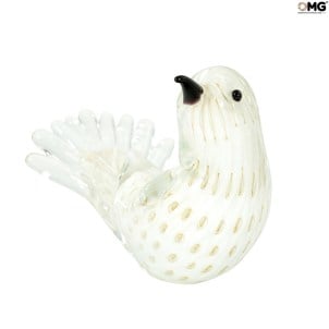 Bird_white_gold_orginal_murano_glass_omg