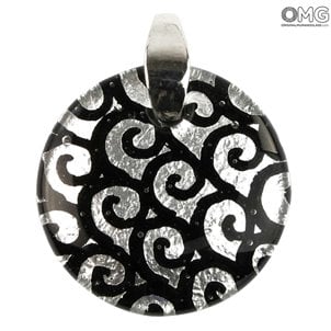 black_and_silver_pendant_murano_glass_jewels_1