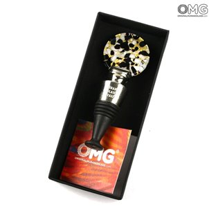 black_and_white_round_bottle_stopper_murano_glass_2
