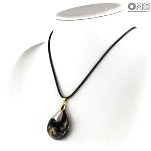 black_gold_drop_pendant_murano_glass_jewels_1
