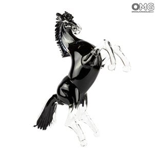 black_mustang_black_horse_murono_glass_1